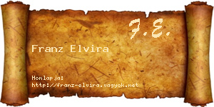 Franz Elvira névjegykártya